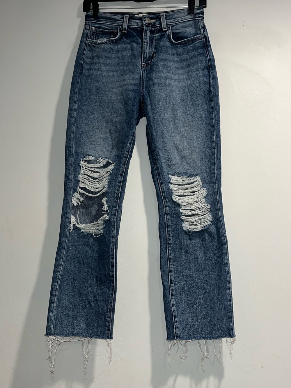 L’AGENCE Adele high rise cropped stove pipe jeans in Fallbrook